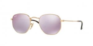 Ray-Ban RB3548N Sunglasses 001/8O-48 - Gold Frame, Wisteria Flash Lenses
