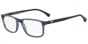 Armani EA3098F Eyeglass Frames 5549-55 - Matte Striped Blue Frame