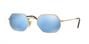 Ray-Ban RB3556N Sunglasses 001/9O-53 - Gold Frame, Light Blue Flash Lenses