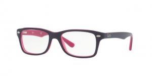Ray-Ban RY1531 Progressive Prescription Eyeglasses 3702-48 - Topaz Violet On Fucsia Frame
