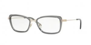 Versace VE1243 Single Vision Prescription Eyeglasses 1399-52 - Pale Gold/grey Transparent Frame
