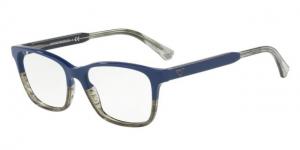 Armani EA3121 Progressive Prescription Eyeglasses 5568-54 - Blue/tr Striped Green Frame