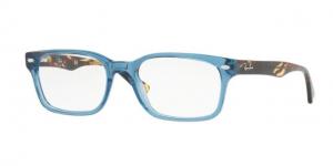 Ray-Ban RX5286 Eyeglass Frames 8024-51 - Shiny Trasparent Blue Frame