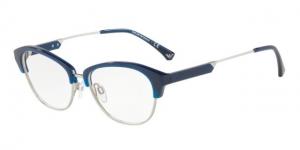 Armani EA3115 Progressive Prescription Eyeglasses 5612-52 - Opal Blue/matte Silver Frame