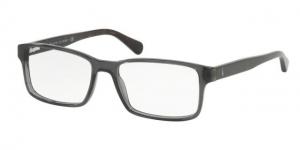 Polo PH2123 Eyeglass Frames 5536-56 - Shiny Black Crystal Frame