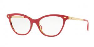 Ray-Ban RX5360 Progressive Prescription Eyeglasses 5714-54 - Top Bordeaux On Havana Green Frame