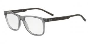 Armani Exchange AX3048F Eyeglass Frames 8239-56 - Transparent Magnet Grey Frame