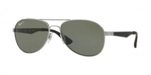 Ray-Ban RB3549 Sunglasses 004/9A-61 - Gunmetal Frame, Polar Green Lenses