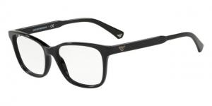 Armani EA3121 Eyeglass Frames 5017-52 - Black Frame
