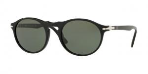Persol PO3204S Sunglasses 95/31-51 - Black Frame, Green Lenses