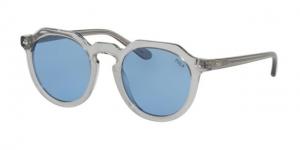 Polo PH4138 Sunglasses 541372-49 - Crystal Light Grey Frame, Light Blue Lenses