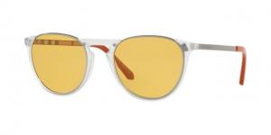 Burberry BE4273 Sunglasses 374085-52 - Matte Transparent Frame, Yellow Lenses