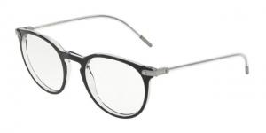 Dolce&Gabbana DG3303 Eyeglass Frames 675-50 - Top Black On Crystal Frame