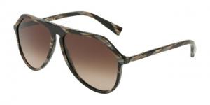 Dolce&Gabbana DG4341 Sunglasses 569/13-59 - Brown Horn Frame, Brown Gradient Lenses