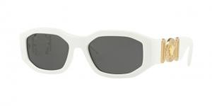 Versace VE4361 Sunglasses 401/87-53 - White Frame, Grey Lenses