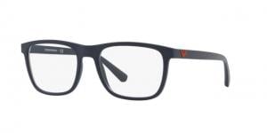 Armani EA3140F Eyeglass Frames 5719-55 - Matte Blue Frame