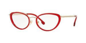 Versace VE1258 Eyeglass Frames 1439-52 - Transparent Red/Pale Gold