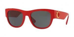 Versace VE4359 Sunglasses 506587-55 - Red Frame, Grey Lenses