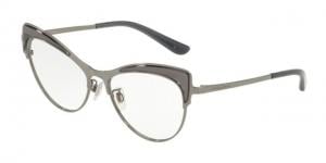Dolce&Gabbana DG1308 Eyeglass Frames 504-53 - Transp Grey/Gunmetal