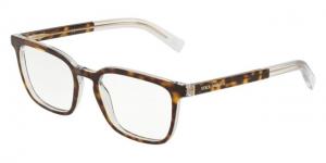 Dolce&Gabbana DG3307 Eyeglass Frames 757-53 - Top Havana On Crystal Frame