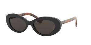 Burberry BE4278F Sunglasses 3757/3-54 - Men's, Black Frame, Brown Lenses