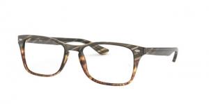 Ray-Ban RX5228M Eyeglass Frames 5840-56 - Green Gradient/Brown Striped Frame