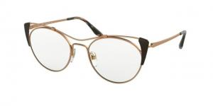 Prada CONCEPTUAL PR58VV Eyeglass Frames 3311O1-53 - Rose Gold/Brown