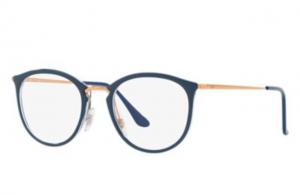 Ray-Ban RX7140 Eyeglass Frames 5853-51 - Transparent On Top Blue Frame