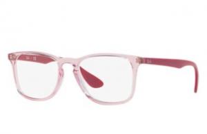 Ray-Ban RX7074 Eyeglass Frames 5863-52 - Transparent Pink Frame