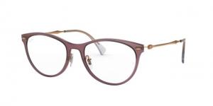 Ray-Ban RX7160 Eyeglass Frames 5868-52 - Demi Gloss Burgundy Frame