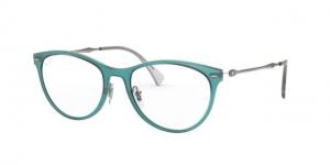 Ray-Ban RX7160 Eyeglass Frames 5866-52 - Demi Gloss Blue Frame
