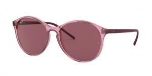 Ray-Ban RB4371F Sunglasses 126575-55 - Men's, Transparent Pink Frame, Bordeaux Lenses RB4371F12657555