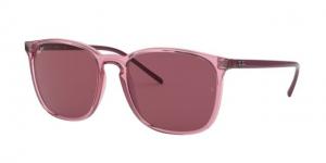 Ray-Ban RB4387F Sunglasses 126575-55 - Transparent Pink Frame, Bordeaux Lenses RB4387F12657555