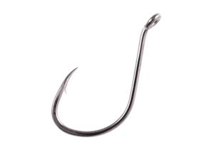 Owner Hooks SSW All Purpose Hook with Super Needle Point, Forged Shank, Reversed Bend, Up Eye, Black Chrome, Size 2/0, 34 Per Pack, 5315-121