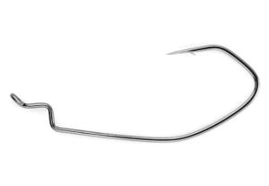 Owner Hooks Down Shot Hook with Cutting Point, Forged Shank, Shoulder Bend, Light Wire, Down Eye, Black Chrome, Size 2/0, 6 Per Pack, 5133-121 054831007592
