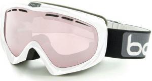 Bolle Y6 Snowboard/Ski OTG Googles, Shiny White Frame, Verm Gun Lens, 20491