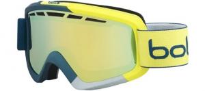 Bolle Nova II Goggles, Matte Blue and Yellow Frame, Fire Orange Lens, 21471 054917322120