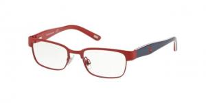 Polo PP8036 Eyeglass Frames 9369-46 - Red Matte