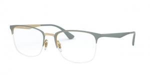 Ray-Ban RX6433 Eyeglass Frames 3039-51 - Top Matte Grey On Gold