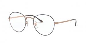 Ray-Ban RX3582V Eyeglass Frames 3035-49 - Top Blue On Matte Copper