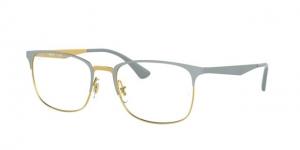 Ray-Ban RX6421 Eyeglass Frames 3039-52 - Top Matte Grey On Shiny Gold