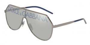 Dolce&Gabbana DG2221 Sunglasses 04/N-38, Grey Tamp Deg Silver/blue Lenses