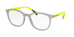 Prada LIFESTYLE PS07LV Eyeglass Frames 4491O1-53 - Dark Grey Metal Rubber