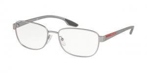 Prada LIFESTYLE PS52LV Eyeglass Frames 4491O1-54 - Dark Grey Metallized