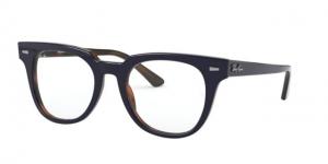 Ray-Ban METEOR RX5377 Eyeglass Frames 5910-52 - Top Blue On Havana Red RX5377591052