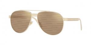 Versace VE2209 Sunglasses 1252V3-58 - , Brown Tamp Versace Silver Gold Lenses