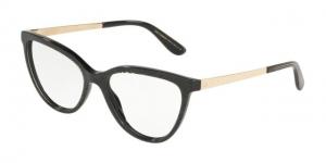Dolce&Gabbana DG3315 Eyeglass Frames 3218-53 - Glitter Gold Striped Black
