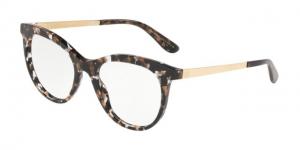 Dolce&Gabbana DG3316 Eyeglass Frames 911-52 - Cube Black/Gold