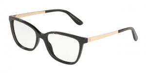 Dolce&Gabbana DG3317 Eyeglass Frames 3218-52 - Glitter Gold Striped Black