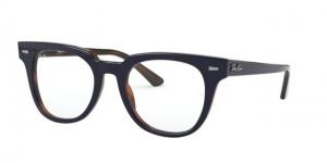 Ray-Ban METEOR RX5377F Eyeglass Frames 5910-52 - Top Blue On Havana Red